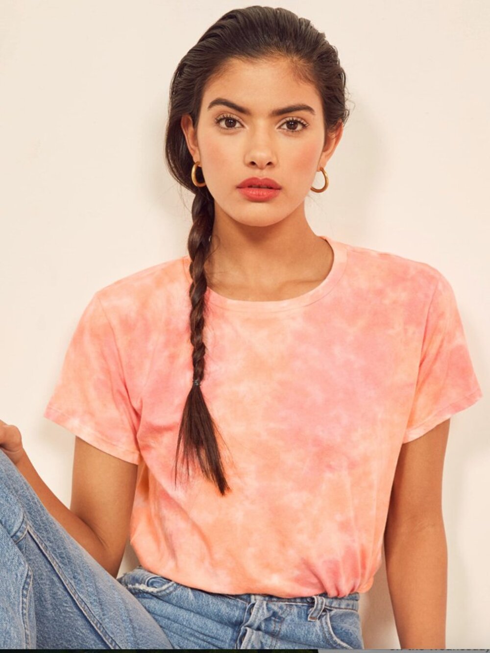 {Reformation} Perfect Vintage Tee in Peach Sunset ~ Size Small